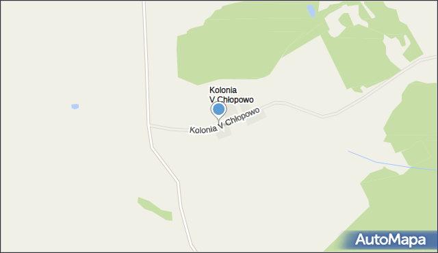 Kolonia V Chłopowo, Kolonia V Chłopowo, mapa Kolonia V Chłopowo