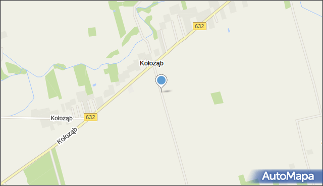 Kołoząb gmina Sochocin, Kołoząb, mapa Kołoząb gmina Sochocin