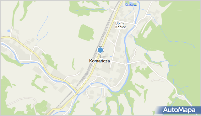 Komańcza, Komańcza, mapa Komańcza