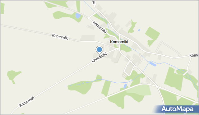 Komorniki gmina Polkowice, Komorniki, mapa Komorniki gmina Polkowice