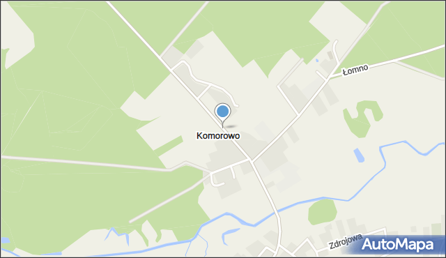 Komorowo gmina Janowo, Komorowo, mapa Komorowo gmina Janowo