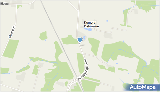 Komory Dąbrowne, Komory Dąbrowne, mapa Komory Dąbrowne