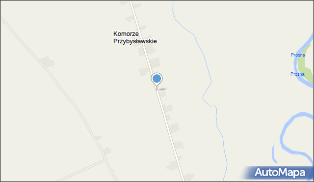 Komorze Przybysławskie, Komorze Przybysławskie, mapa Komorze Przybysławskie