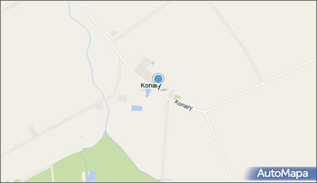 Konary gmina Gołańcz, Konary, mapa Konary gmina Gołańcz