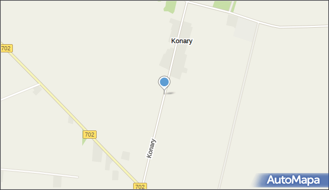 Konary gmina Krzyżanów, Konary, mapa Konary gmina Krzyżanów