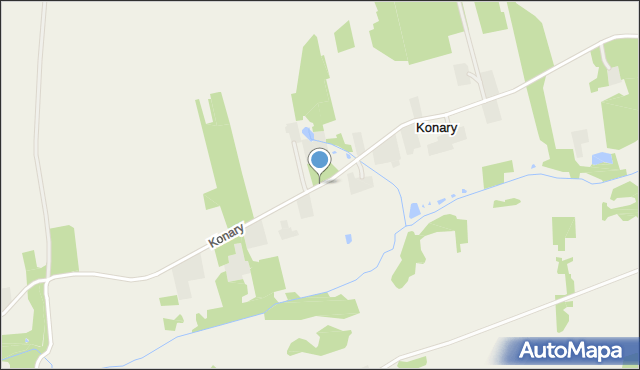 Konary gmina Nasielsk, Konary, mapa Konary gmina Nasielsk