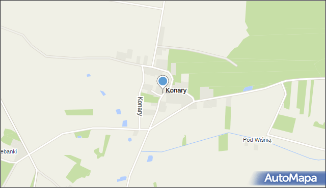 Konary gmina Stopnica, Konary, mapa Konary gmina Stopnica