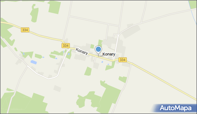 Konary gmina Wińsko, Konary, mapa Konary gmina Wińsko