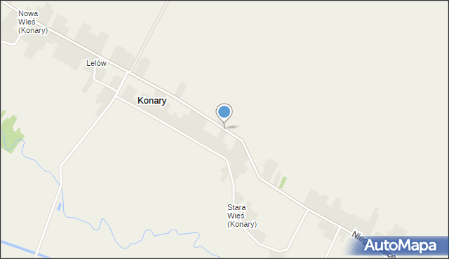 Konary gmina Wodzisław, Konary, mapa Konary gmina Wodzisław