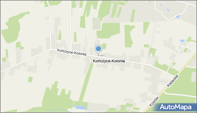 Kończyce-Kolonia, Kończyce-Kolonia, mapa Kończyce-Kolonia