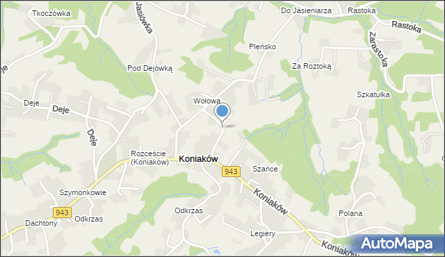 Koniaków, Koniaków, mapa Koniaków