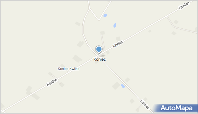 Koniec gmina Lubraniec, Koniec, mapa Koniec gmina Lubraniec