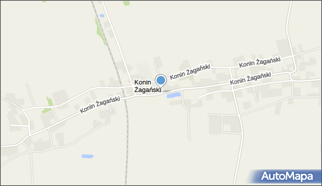 Konin Żagański, Konin Żagański, mapa Konin Żagański