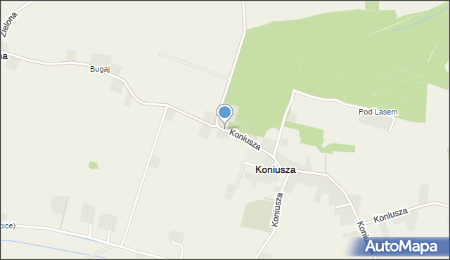 Koniusza powiat proszowicki, Koniusza, mapa Koniusza powiat proszowicki