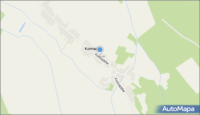 Konradów gmina Sośnie, Konradów, mapa Konradów gmina Sośnie