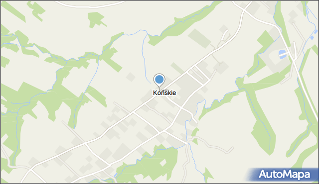 Końskie gmina Dydnia, Końskie, mapa Końskie gmina Dydnia