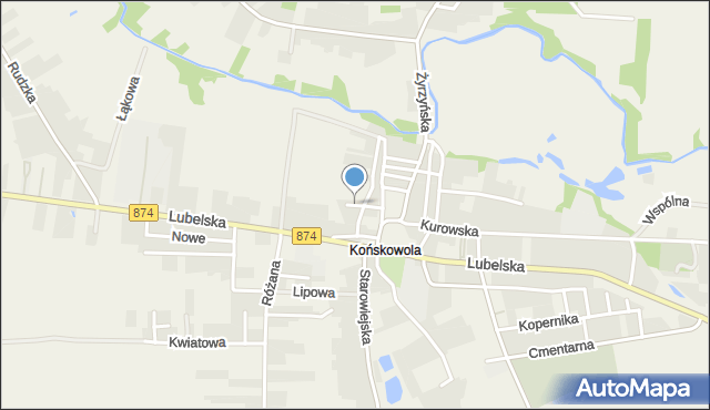 Końskowola, Końskowola, mapa Końskowola