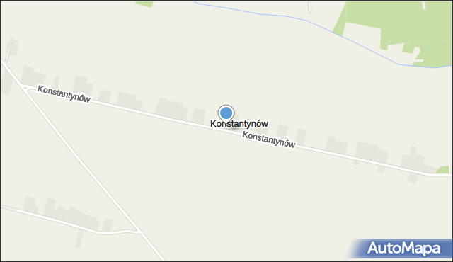 Konstantynów gmina Mniszków, Konstantynów, mapa Konstantynów gmina Mniszków