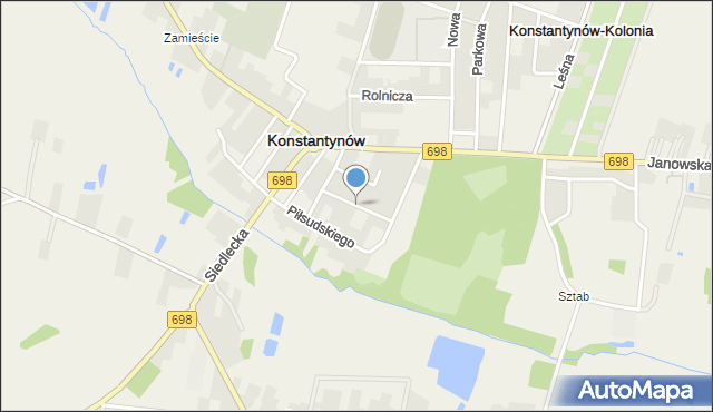 Konstantynów powiat bialski, Kopernika Mikołaja, mapa Konstantynów powiat bialski