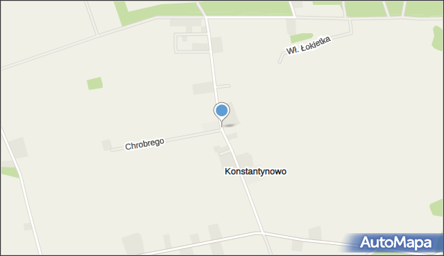 Konstantynowo gmina Chodzież, Konstantynowo, mapa Konstantynowo gmina Chodzież