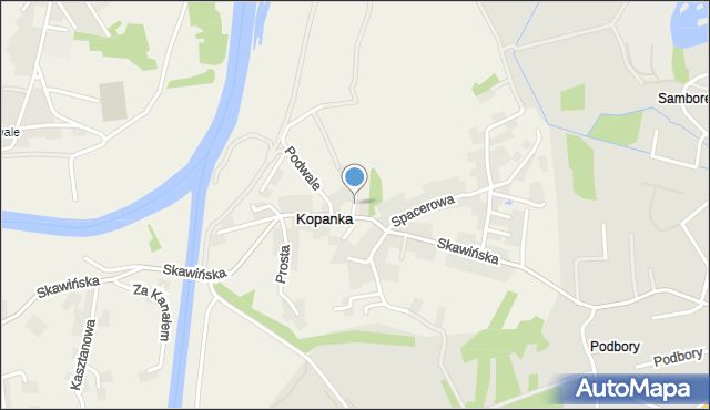 Kopanka gmina Skawina, Kopanka, mapa Kopanka gmina Skawina