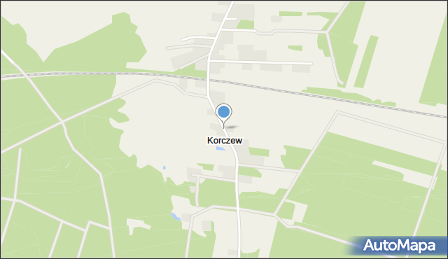 Korczew gmina Bełchatów, Korczew, mapa Korczew gmina Bełchatów