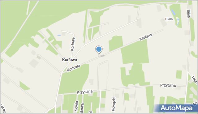 Korfowe, Korfowe, mapa Korfowe