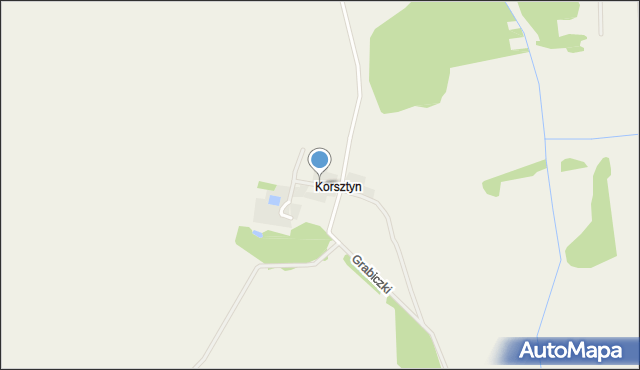 Korsztyn, Korsztyn, mapa Korsztyn