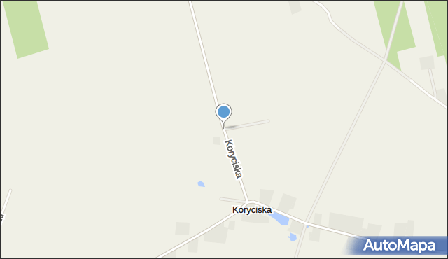 Koryciska gmina Załuski, Koryciska, mapa Koryciska gmina Załuski
