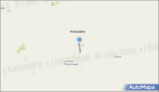 Koryczany, Koryczany, mapa Koryczany