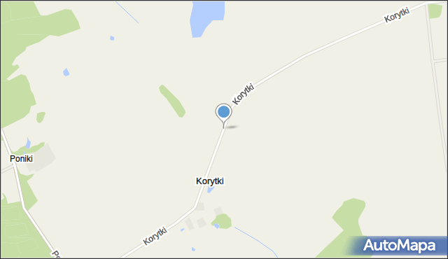 Korytki gmina Sępopol, Korytki, mapa Korytki gmina Sępopol