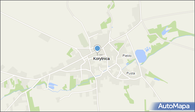 Korytnica gmina Sobków, Korytnica, mapa Korytnica gmina Sobków