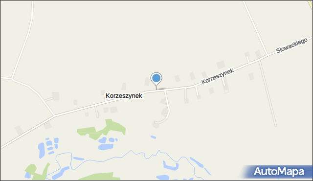 Korzeszynek, Korzeszynek, mapa Korzeszynek