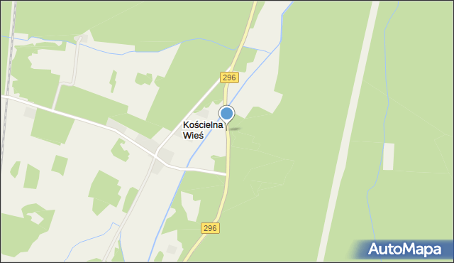 Kościelna Wieś gmina Węgliniec, Kościelna Wieś, mapa Kościelna Wieś gmina Węgliniec