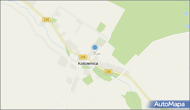 Kościernica gmina Polanów, Kościernica, mapa Kościernica gmina Polanów