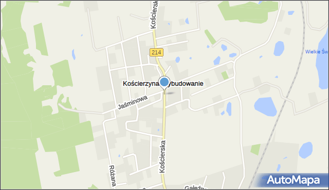 Kościerzyna-Wybudowanie, Kościerska, mapa Kościerzyna-Wybudowanie