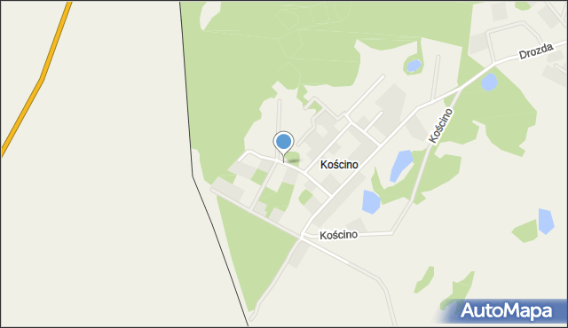 Kościno, Kormorana, mapa Kościno