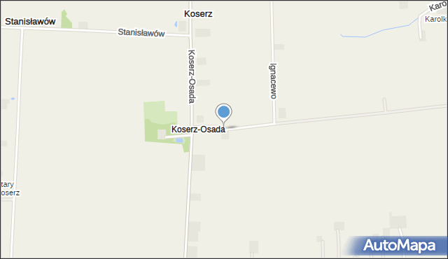 Koserz-Osada, Koserz-Osada, mapa Koserz-Osada