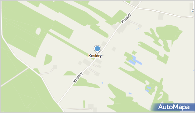 Kosiory, Kosiory, mapa Kosiory