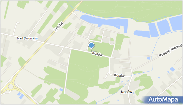 Kosów gmina Kowala, Kosów, mapa Kosów gmina Kowala