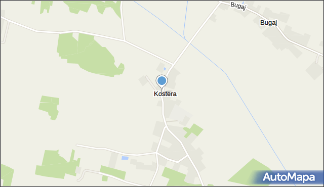 Kostera, Kostera, mapa Kostera