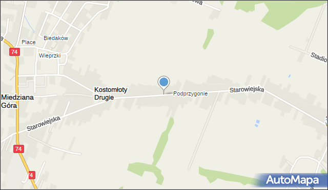 Kostomłoty Drugie, Kostomłoty Drugie, mapa Kostomłoty Drugie