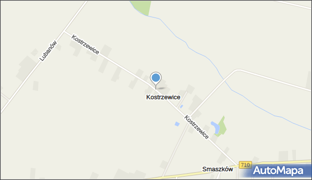 Kostrzewice, Kostrzewice, mapa Kostrzewice