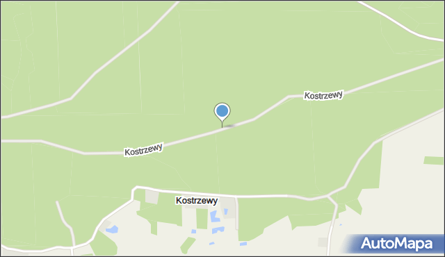 Kostrzewy gmina Galewice, Kostrzewy, mapa Kostrzewy gmina Galewice