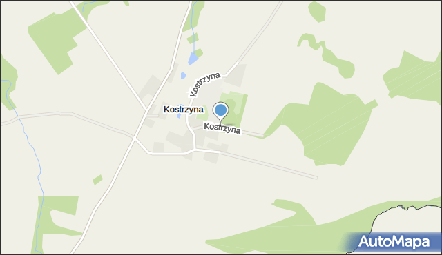 Kostrzyna gmina Zgorzelec, Kostrzyna, mapa Kostrzyna gmina Zgorzelec