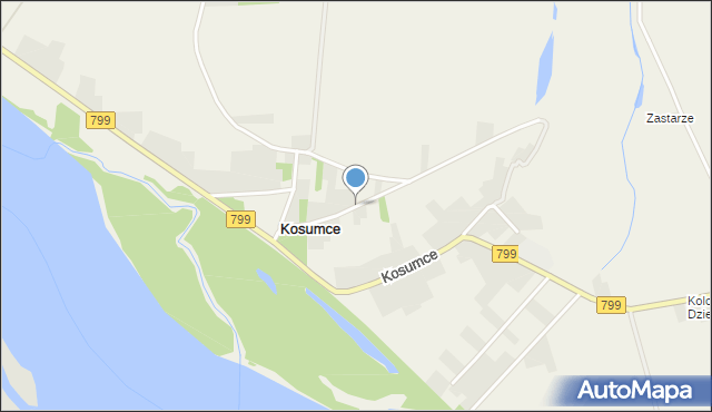 Kosumce, Kosumce, mapa Kosumce
