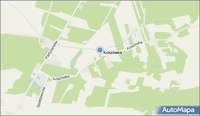 Koszówka, Koszówka, mapa Koszówka