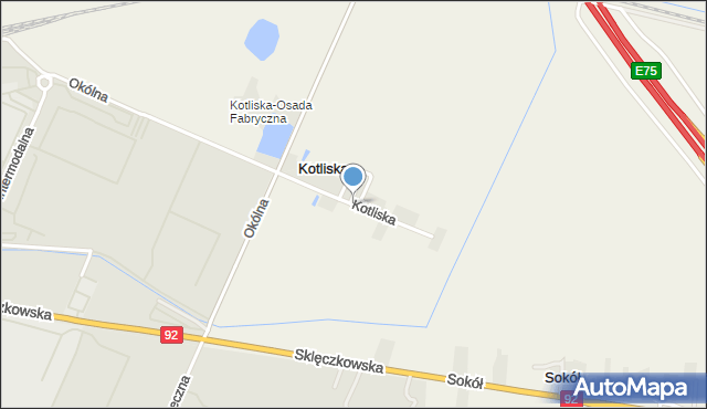 Kotliska gmina Kutno, Kotliska, mapa Kotliska gmina Kutno