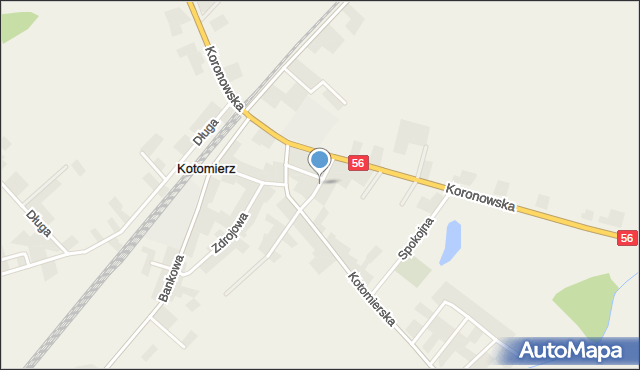 Kotomierz, Kościelna, mapa Kotomierz