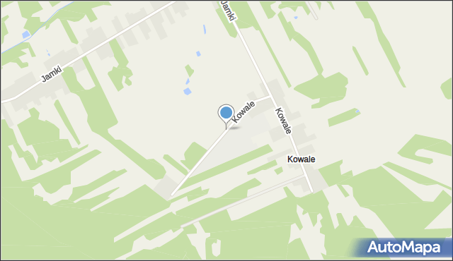 Kowale gmina Konopiska, Kowale, mapa Kowale gmina Konopiska